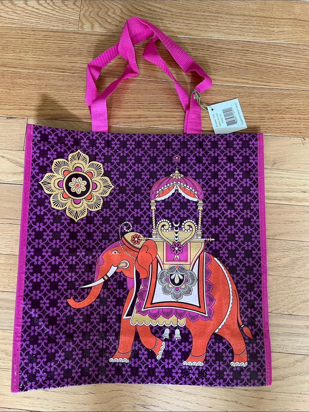Vera Bradley Purple and Pink Elephant Tote